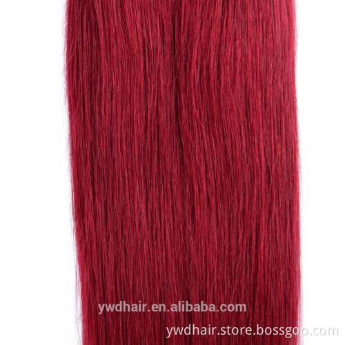 Cheap Malaysia ombre human hair 10-26inch 7a colored red hair weave 1B/burgundy two tone ombre remy hair weaving paypal accept